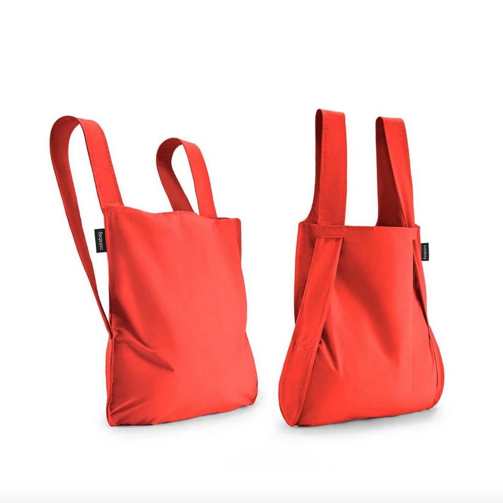 NEW Notabag folding backpack/bag/shopping tote Red